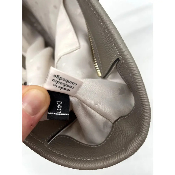 Kate Spade Lori Tote Thunder Cloud Large Minimalist Old Money Luxury Leather - Picture 11 of 16